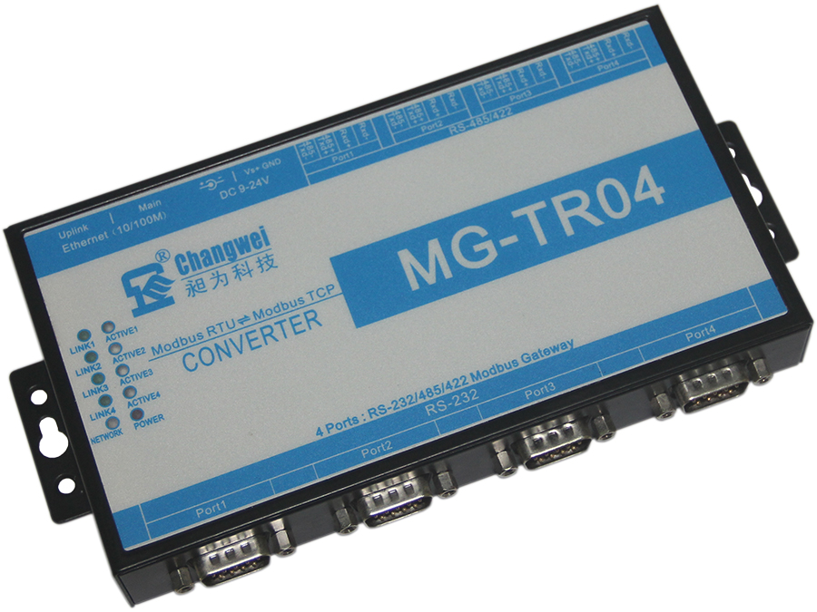 MG-TR04工業(yè)級四口RS232/485/422串口Modbus網(wǎng)關(guān) Modbus RTU和Modbus TCP協(xié)議轉(zhuǎn)換器