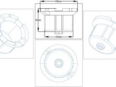 ETR-WS1.5為工業(yè)級(jí)隔離式水浸探測(cè)器（水浸開(kāi)關(guān)，水浸報(bào)警器）尺寸圖